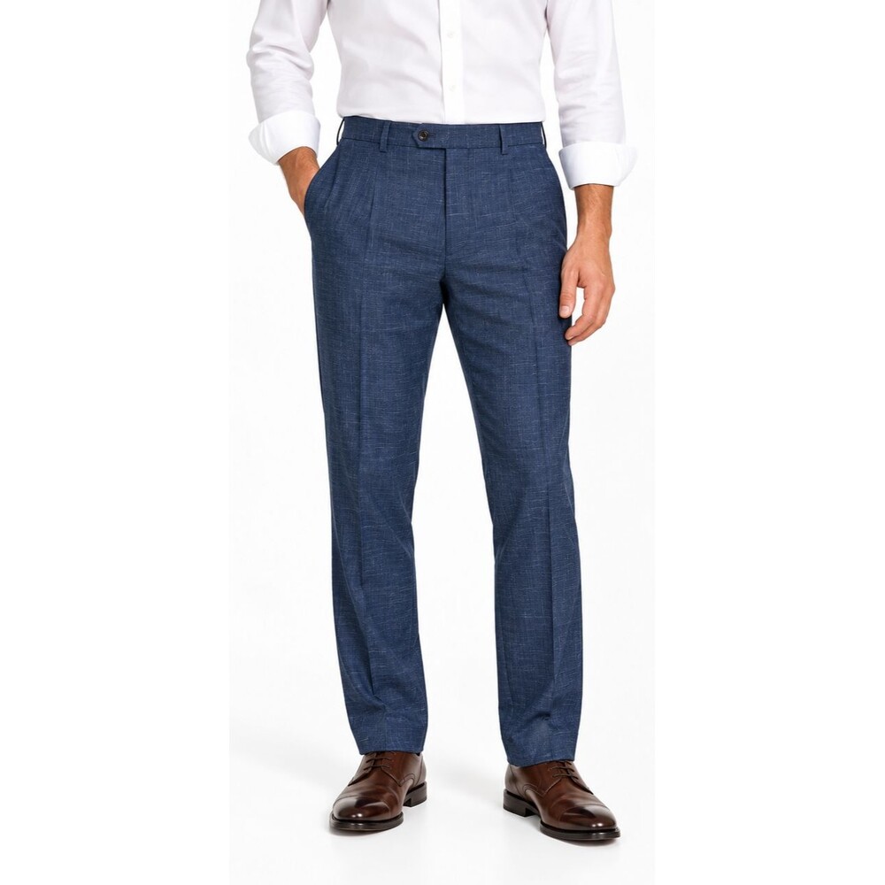 Ted Baker London Jerome Pant Men’s 40R Blue Wool Silk Linen Dress Trousers